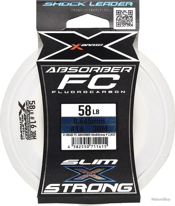 Bas De Ligne X Braid X021 Fc Absorber Slim Strong 30M 88LBS 3 Bas De Ligne X Braid X021 Fc Absorber Slim Strong 30M 88LBS