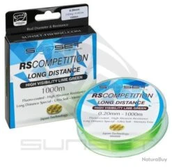 Nylons Sunset RS Compétition - Long Distance Hi-Visibility Lime Green - 1000 M - 0.20 Mm / 2.90 Kg