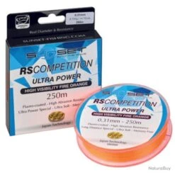 Nylons Sunset RS Compétition - Ultra Power Hi-Visibility Fire Orange - 1000 M - 0.31 Mm