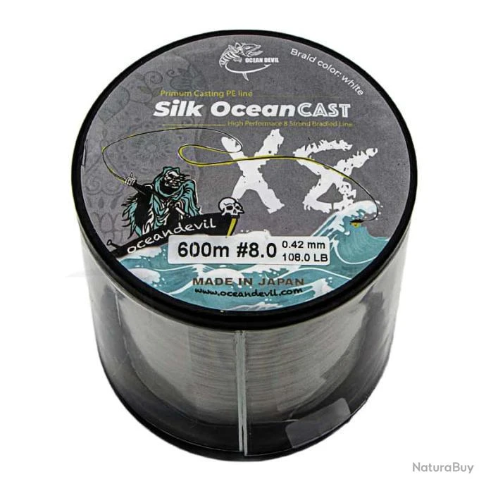 Tresse OceanDevil Silk Ocean Cast 600m 108lb 3 Tresse OceanDevil Silk Ocean Cast 600m 108lb