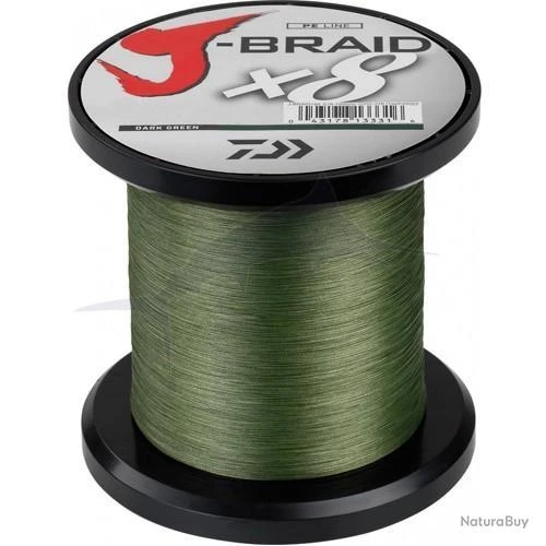 Daiwa Tresse J-Braid X 8 (1500m) Vert 40lb 3 Daiwa Tresse J-Braid X 8 (1500m) Vert 40lb