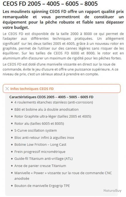 Moulinet Ceos 4005 FD Moulinet Spinning Sakura 4 Moulinet Ceos 4005 FD Moulinet Spinning Sakura – Image 2