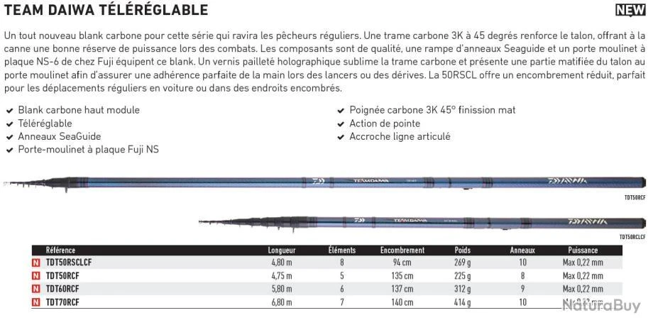 Team Daiwa 4.75 M 50 RCF Canne Téléréglable Daiwa 4 Team Daiwa 4.75 M 50 RCF Canne Téléréglable Daiwa – Image 2