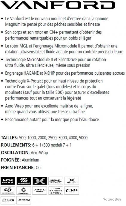 Vanford C2000S Moulinet Spinning Shimano 4 Vanford C2000S Moulinet Spinning Shimano – Image 2