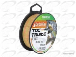 Fluorocarbone Powerline Carbonflex Toc Truite Jaune Rouge 0,165mm 150m 3kg