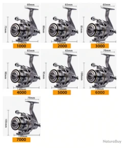 Moulinet De Pêche Carnassiers, Mer, Surfcasting 2000 5.5:1 M3 Avec Bobine De Rechange -Pêche Soldes 00030 Moulinet de peche carnassiers mer surfcasting 2000 5.5 1 M3 avec bobine de rechange